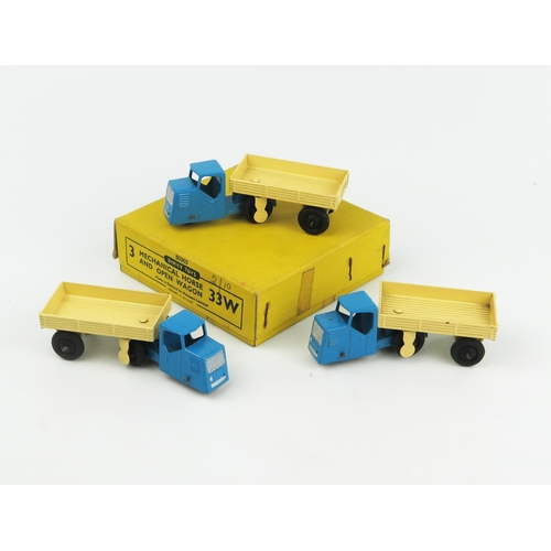 2330 - A Dinky Toys 33W (50060) Mechanical Horse And Open Wagon Type 4 Yellow Trade Box for three - complet... 