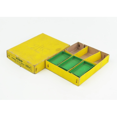 2333 - A Dinky Toys 105C (60131) 4 Wheel Hand Truck Type 4 Yellow Trade Box for six - with three models in ... 