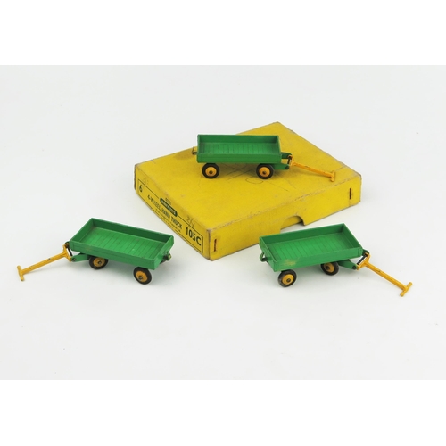 2333 - A Dinky Toys 105C (60131) 4 Wheel Hand Truck Type 4 Yellow Trade Box for six - with three models in ... 