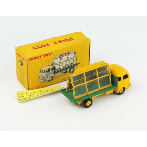 2340 - A French Dinky Toys 33C Simca Glazier's Truck in yellow without advertisement, yellow hubs, film sti... 