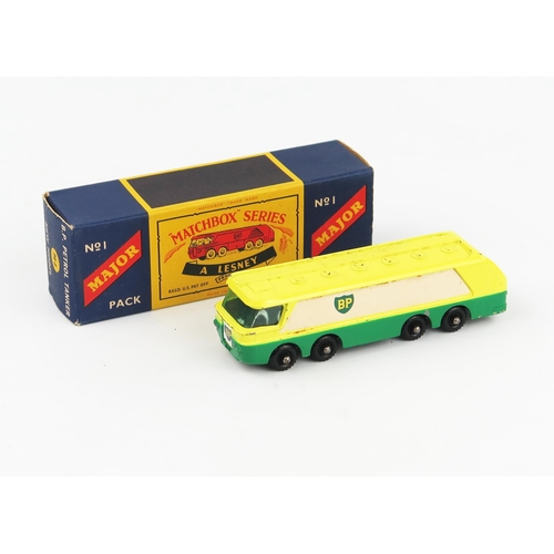 2359 - Matchbox Major Pack M-1 BP Petrol Tanker in C type box - very good in near mint box but with pen mar... 