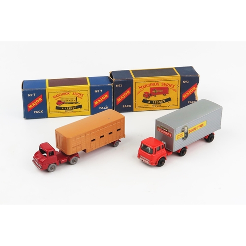 2360 - Two Matchbox Major Packs in C type boxes - (1) No. 2 Bedford York Freightmaster - 