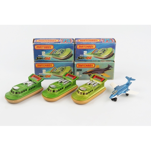 2365 - Matchbox Superfast Group - three 2c Rescue Hovercrafts with different body and base shades (2 box va... 