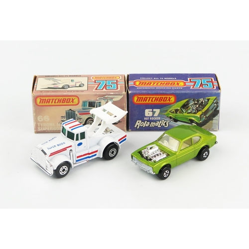 2452 - Matchbox Superfast pair - 66d Tyrone Malone and 67b Hot Rocker (Ford Capri) - mint or very near to i... 