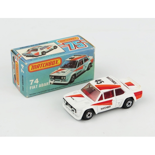 2460 - Matchbox Superfast 74d Fiat Abarth - white, 