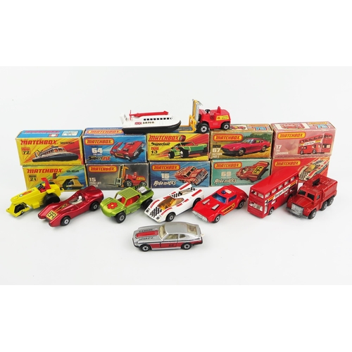 2466 - Matchbox Superfast Group of 10 - 7 Hairy Hustler, 13 Baja Buggy, 15 Fork Lift Truck, 16 Badger, 17 L... 