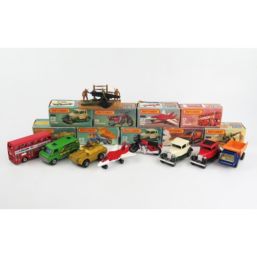 2471 - Matchbox Superfast Group of 10 - 17 Londoner, 18 Hondarora, 23 Atlas Truck, 27 Swing Wing, 28 Stoat,... 