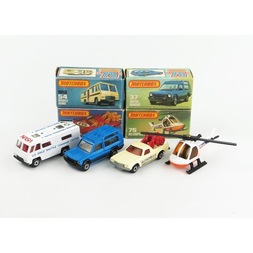 2475 - Matchbox Superfast group - 37c Matra Rancho, 54e Nasa Tracking Vehicle, 60c Holden Pick-Up, 75d Heli... 