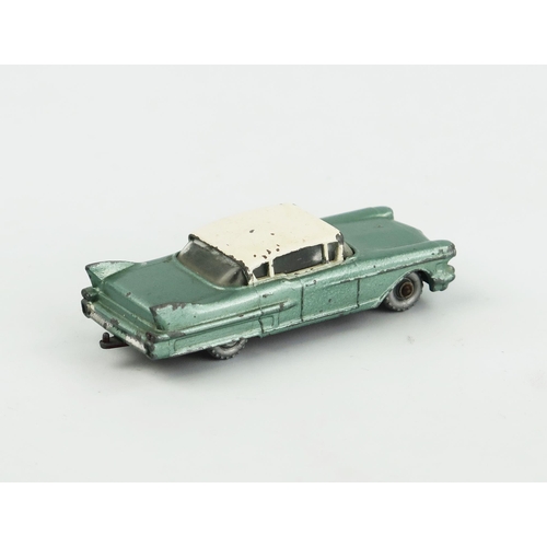 2480 - Matchbox Regular Wheels 27c Cadillac Sixty Special - Rare Metallic Green, cream roof, silver plastic... 