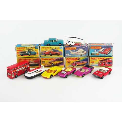 2485 - Matchbox Superfast Group - including 1 Dodge Challenger, 25 Ford Cortina, 33 Datsun, 36 Draguar, 17 ... 