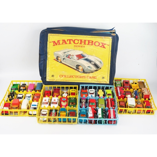 2489 - Matchbox 48 Car Carry Case displaying 41 Ford GT filled with mainly Matchbox Superfast together with... 