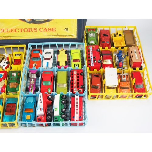 2489 - Matchbox 48 Car Carry Case displaying 41 Ford GT filled with mainly Matchbox Superfast together with... 