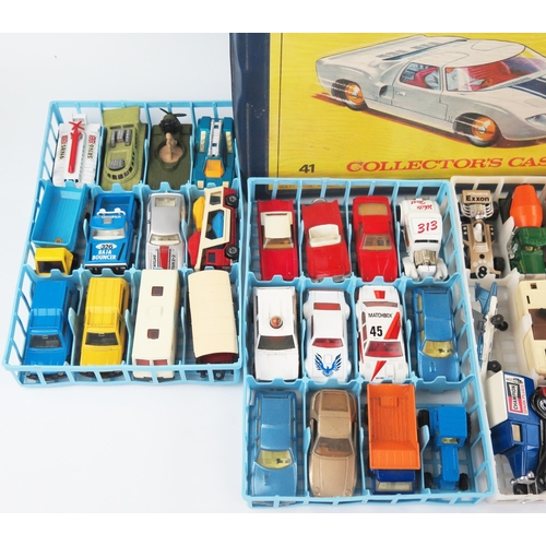 2490 - Matchbox 48 Car Carry Case displaying 41 Ford GT filled with later Lesney England Matchbox Superfast... 