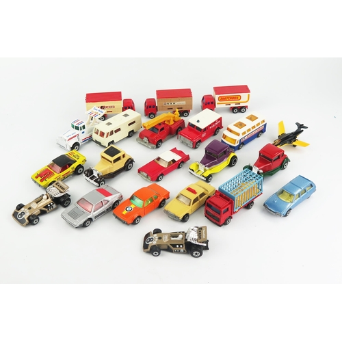 2499 - Matchbox Superfast Group including - 45 BMW, 42 Mercedes Container Truck, 52 BMW M1, 35 Zoo Truck, 6... 