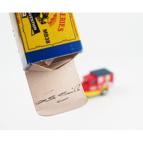 2500 - A Leslie Smith (co-founder of Lesney) signed  Matchbox 38 Model A Ford Van 8th Mica UK Convention po... 