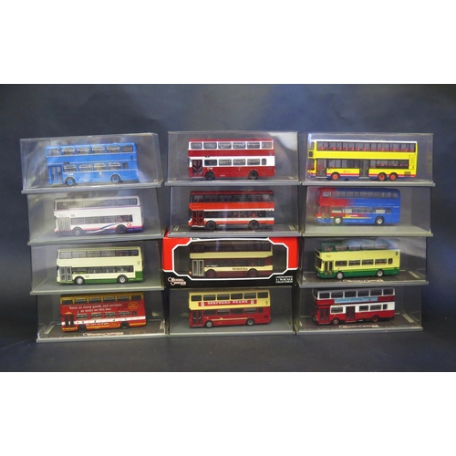 2522 - 12 Corgi Original Omnibus 1:76 Scale Model 'Newer Style' Double Deck Buses (cases grubby)