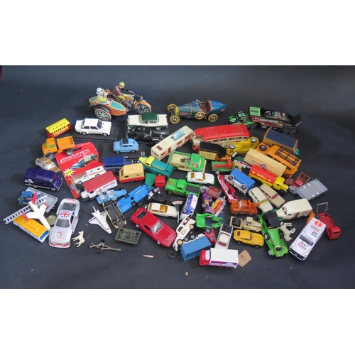 2550 - A Collection of mint to playworn Model Cars, Buses, Vans etc. including Matchbox, Corgi, Dinky, Majo... 