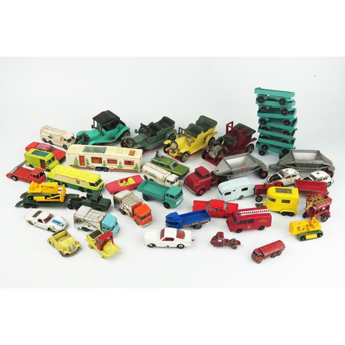 2552 - A Collection of Playworn Matchbox Regular Wheels, Matchbox Major Packs, Husky, Morestone, Plastic Mo... 