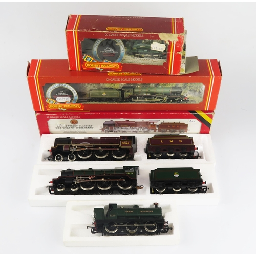 2568 - 3 Hornby Railways OO Gauge Locomotives - R. 357 LMS 4-6-0 Patriot, R. 060 BR Class B17 4-6-0 'Everto... 