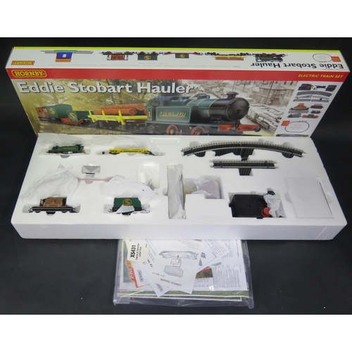 2594 - Hornby OO Gauge R1061 Eddie Stobart Hauler Electric Train Set - as new in excellent box