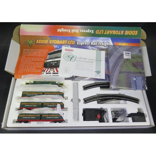 2595 - Hornby OO Gauge R1026 Eddie Stobart Ltd Express Rail Freight Electric Trains Set, limited edition No... 