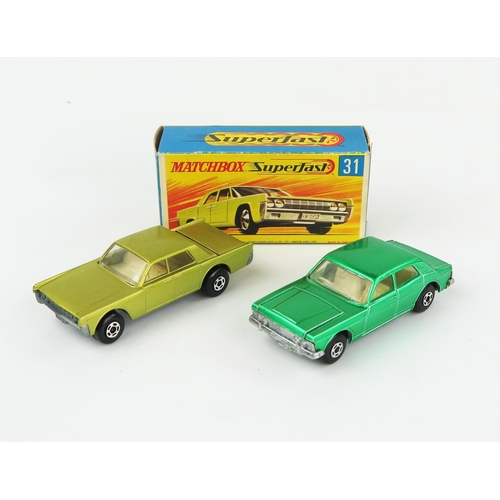 2600 - Matchbox Superfast Pair - both with harder to find wide wheels and wide wheel wells (1) 31a Lincoln ... 