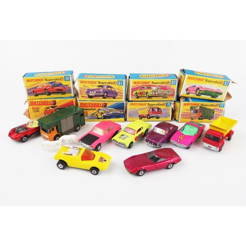 2602 - Matchbox Superfast G/H type Boxed group - 17a Horse Box, 36b Draguar, 40a Vauxhall Guildsman, 52a Do... 