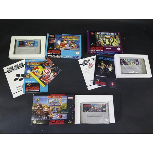 2607 - 3 Nintendo Super Nintendo Entertainment System Pal Version games - (1) The Magical Quest Starring Mi... 