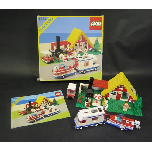 2609 - LEGO 6388 Holiday Home with Campervan, boat and car - complete with manual in fair box