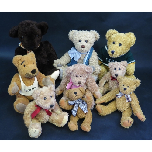 2627 - A Collection of Jointed Teddy Bears including Stanley & Miles, Character Bears by Mary Law, Big Soft... 