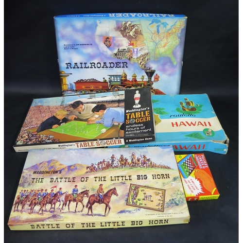 2643 - 10 Vintage Games including Waddington's: Railroader, Thunderbirds, Table Soccer, The Battle of the B... 