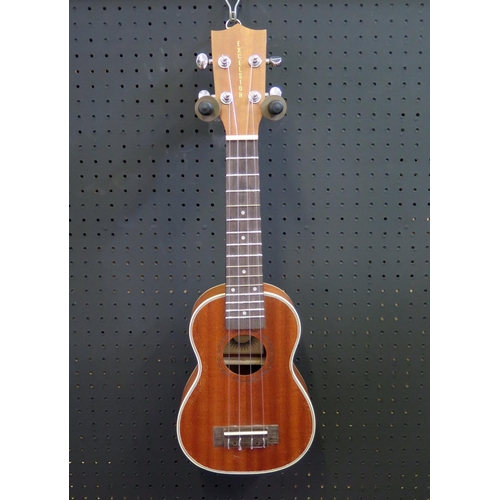 2653 - Excelsior Soprano Ukulele - mahogany - ex-shop stock in shipping box with fancy padded gig bag