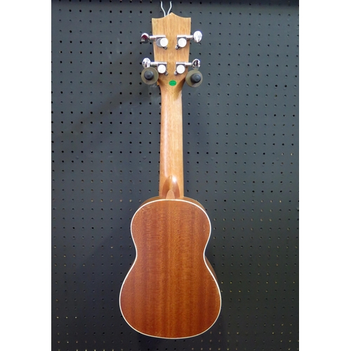 2653 - Excelsior Soprano Ukulele - mahogany - ex-shop stock in shipping box with fancy padded gig bag