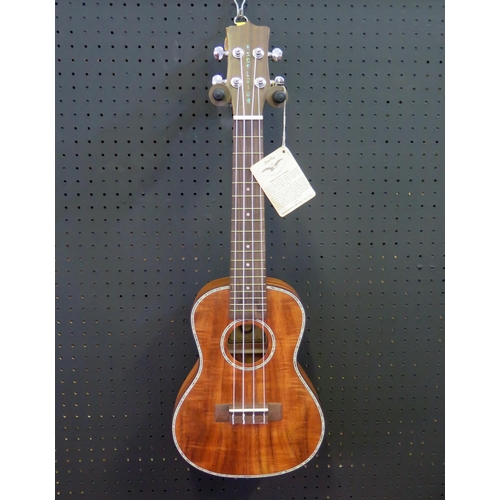 2659 - Excelsior KA-C Concert Ukulele - koa, abalone decoration - ex-shop stock in shipping box