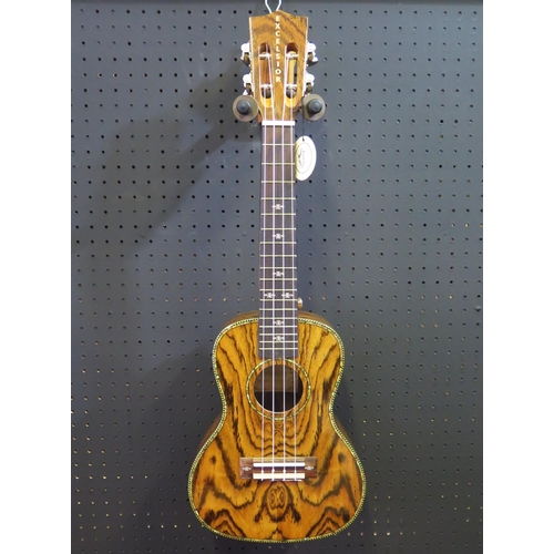 2662 - Excelsior LA9-24 Concert Ukulele - bocote, gloss finish, elaborate binding, slotted headstock, arch ... 