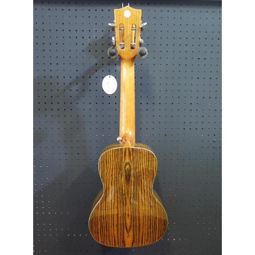 2662 - Excelsior LA9-24 Concert Ukulele - bocote, gloss finish, elaborate binding, slotted headstock, arch ... 