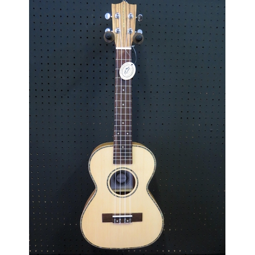 2670 - Excelsior SU46TA Tenor Ukulele - spruce, zebrano, abalone decoration - ex-shop stock in shipping box