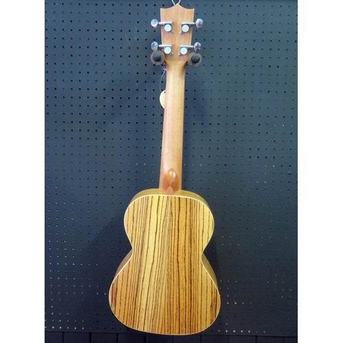 2670 - Excelsior SU46TA Tenor Ukulele - spruce, zebrano, abalone decoration - ex-shop stock in shipping box