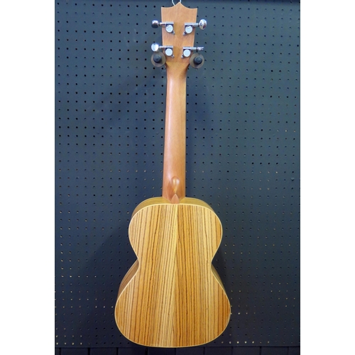 2671 - Excelsior SU46TA Tenor Ukulele - spruce, zebrano, abalone decoration - ex-shop stock in shipping box