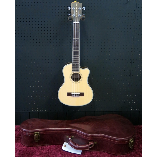 2673 - Excelsior GUT-500C Tenor Ukulele with cutaway - spruce, rosewood or similar - ex-shop stock in burgu... 