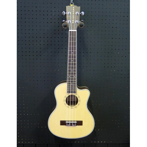 2673 - Excelsior GUT-500C Tenor Ukulele with cutaway - spruce, rosewood or similar - ex-shop stock in burgu... 