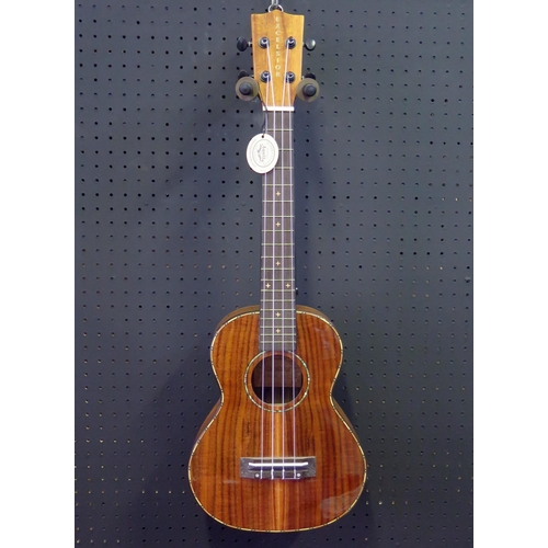 2680 - Excelsior DDS-27 Tenor Ukulele - koa, gloss finish, abalone sound hole decoration, elaborate binding... 