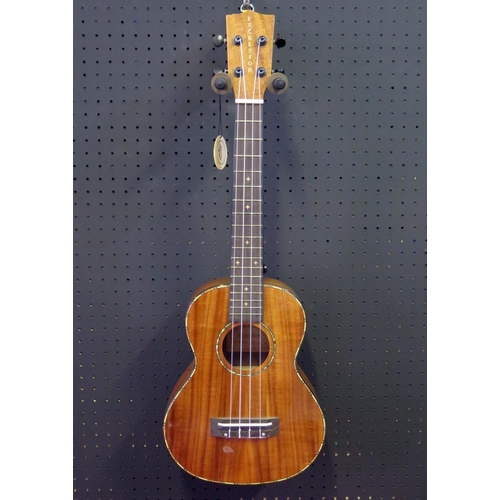 2681 - Excelsior DDS-27 Tenor Ukulele - koa, gloss finish, abalone sound hole decoration, elaborate binding... 