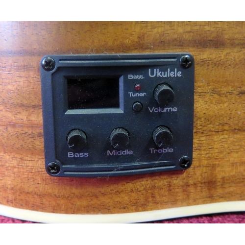 2696 - Excelsior GKB-90-EQ Electro-Acoustic Baritone Ukulele - koa, pick-up with in-built tuner - ex-shop s... 