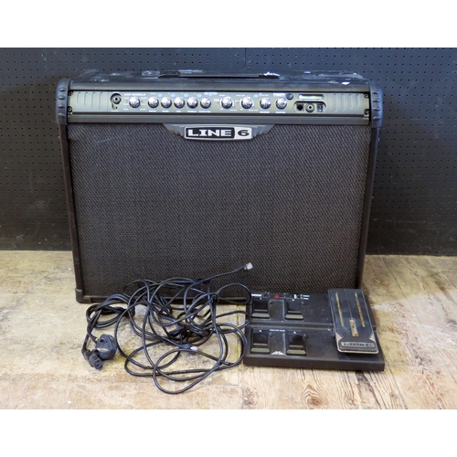 2716 - A Line 6 Spider III Stereo Amplifier - 150 Watts combined and Line 6 FBV Express Foot Pedal