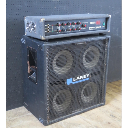 2720 - A Sunn Beta Bass Amp Head with Laney Dynamic Power 4x10 Cab