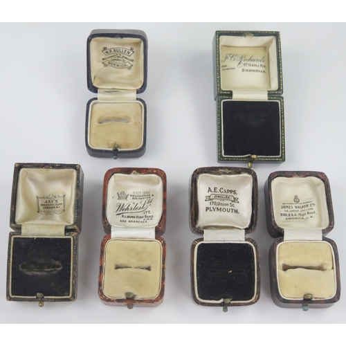 344 - Six Vintage Ring Boxes