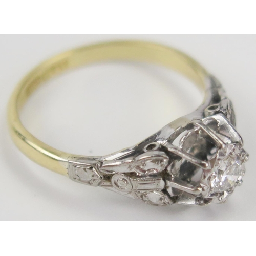 42 - 18ct Gold and Diamond Solitaire Ring, EDW .25ct, size M, 2.9g