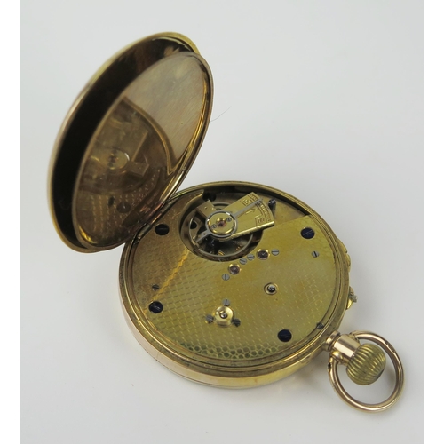 422a - 9ct Gold Cased Pocket Watch the 38mm case with keyless movement and signed John Russell, 78.8g gross... 