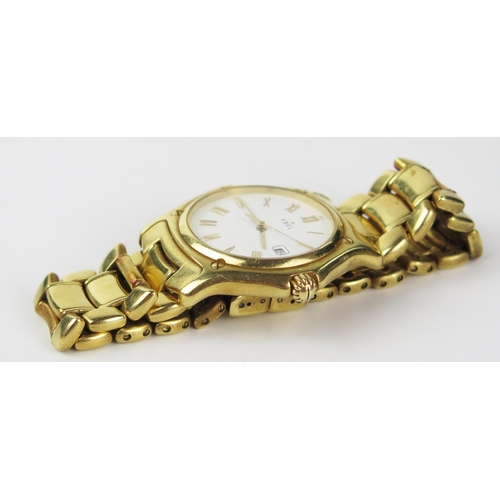 447 - Gent's EBEL 1911 18K Gold Wristwatch, the 33mm case with quartz movement and 18ct gold wristwatch, 1... 